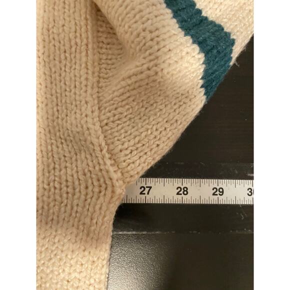 Torrid Womens Pullover Sweater 3X Cream Striped Chunky Knit Puff Sleeve Relaxed - Picture 5 of 7